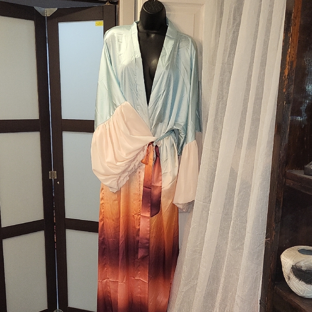 Source Unknown Multicolor Ombre Swim Coverup - image 3
